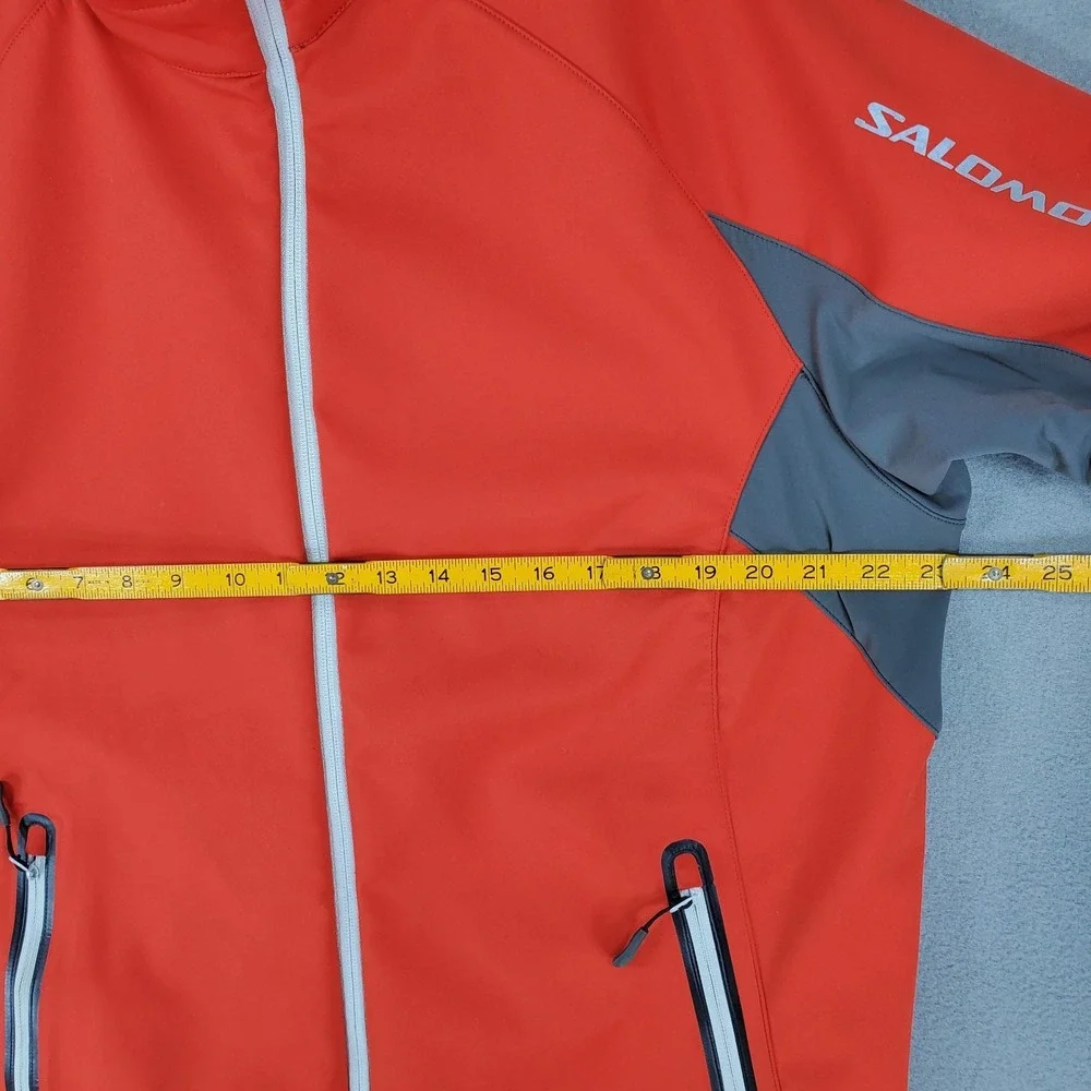 Salomon Jacket Mens XL Red Clima Wind‎ Full Zip Softshell Running Training